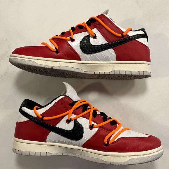 Shoe Surgeon Custom Lux Chicago Nike Dunk Off-White Sz 11.5 VNDS RARE - Picture 4 of 16